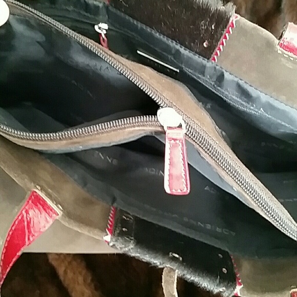 Adrienne Vittadine Suede/ Patent/Calf Hair Leather Handbag. NWOT - Picture 4 of 4